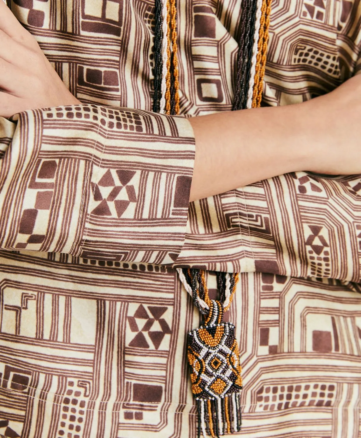 Donne Momonì Bluse E Camicie-Blusa Ambroise In Twill Di Seta - Beige/ Tabacco
