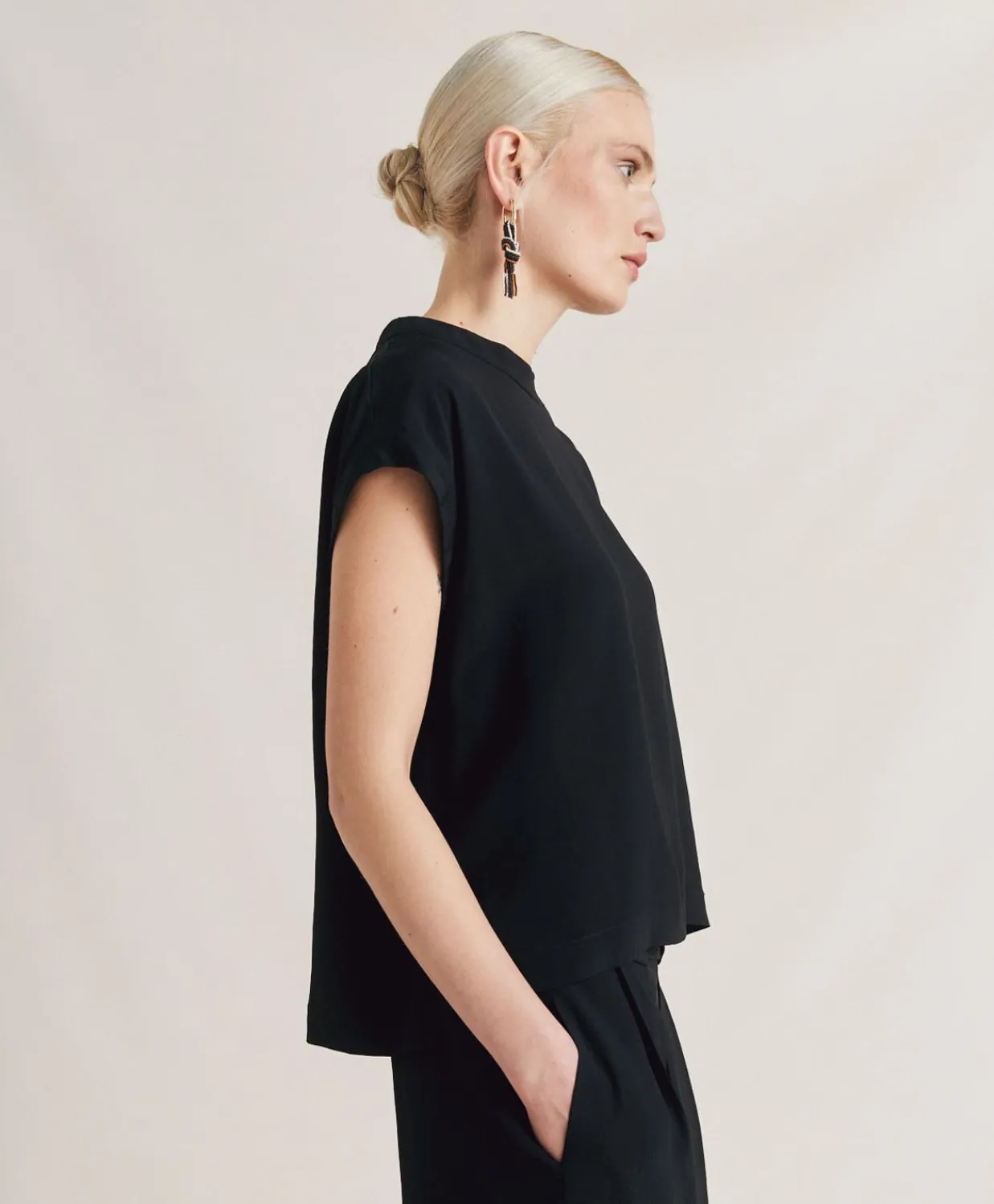 Donne Momonì Bluse E Camicie-Blusa Curacao In Acetato Seta - Nero