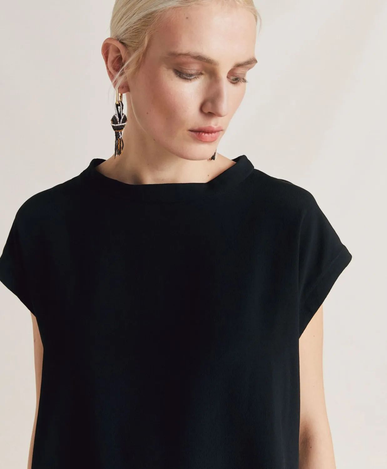 Donne Momonì Bluse E Camicie-Blusa Curacao In Acetato Seta - Nero
