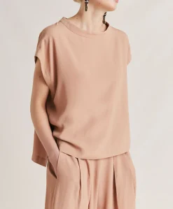 Donne Momonì Bluse E Camicie-Blusa Curacao In Acetato Seta - Nudo