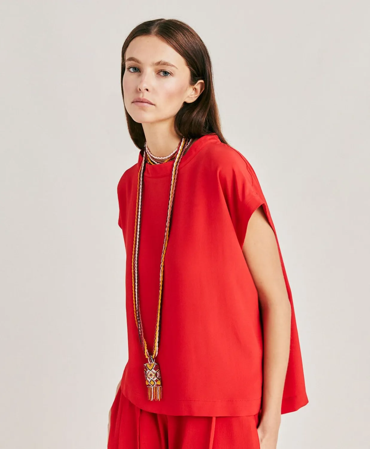 Donne Momonì Bluse E Camicie-Blusa Curacao In Acetato Seta - Azalea
