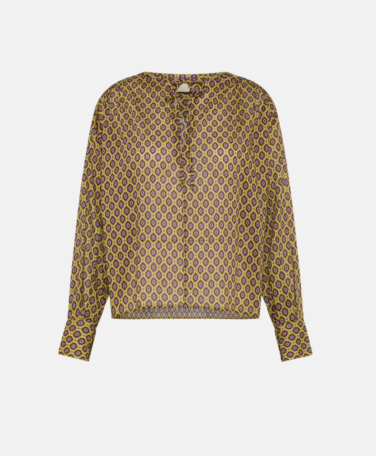 Donne Momonì Bluse E Camicie-Blusa Gipsofilia In Voile Di Cotone Stampato - Olio