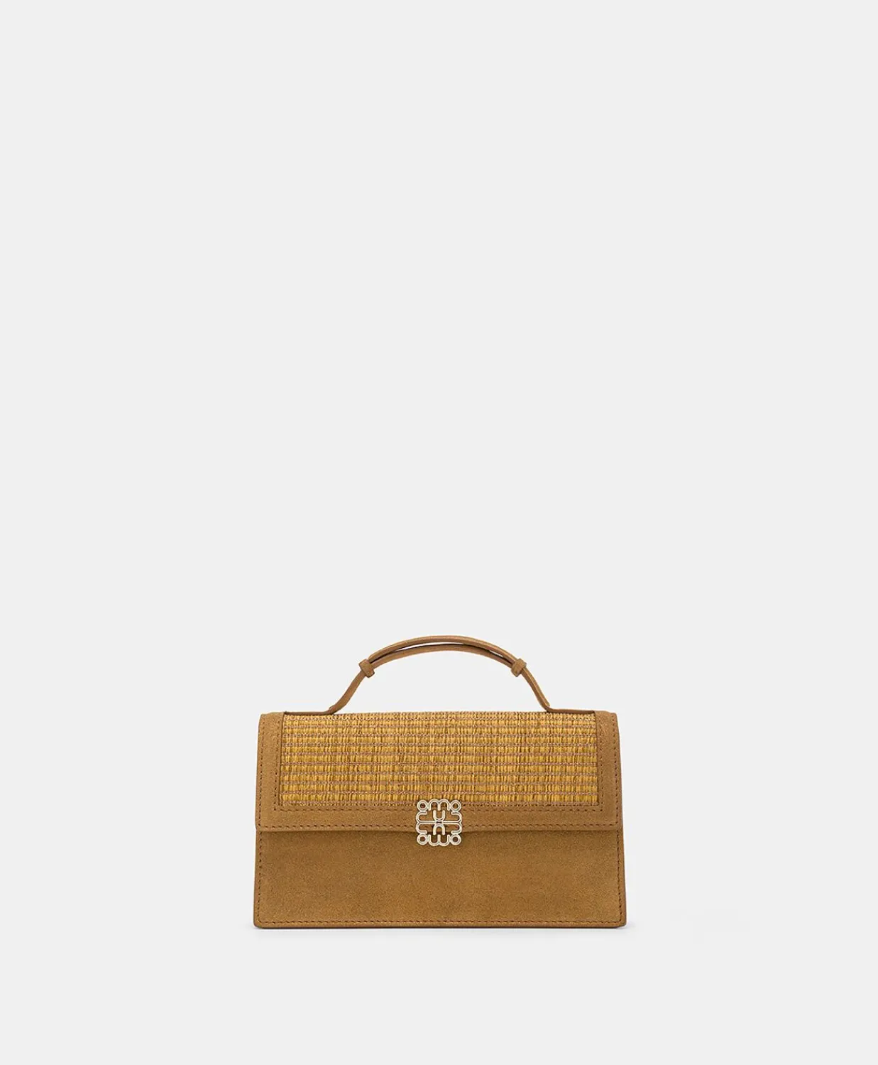 Donne Momonì Borse E Pochette-Borsa A Tracolla Sophie In Pelle Lame' E Raffia - Caramello