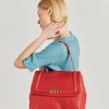 Donne Momonì Borse E Pochette-Borsa Flore Bag In Pelle - Rosso