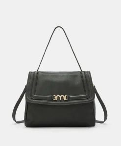 Donne Momonì Borse E Pochette-Borsa Flore In Pelle - Nero