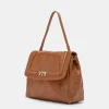 Donne Momonì Borse E Pochette-Borsa Flore In Pelle Naplack - Bruciato