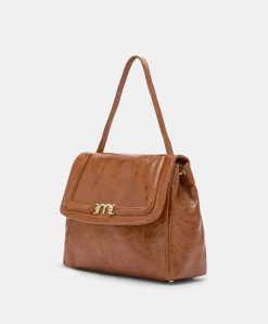 Donne Momonì Borse E Pochette-Borsa Flore In Pelle Naplack - Bruciato