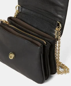 Donne Momonì Borse E Pochette-Borsa Mimi Flore In Pelle - Nero