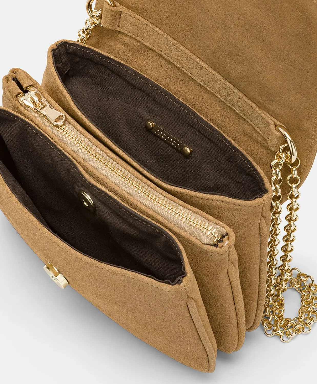 Donne Momonì Borse E Pochette-Borsa Mimi Flore In Pelle Lame' - Caramello