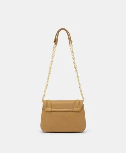 Donne Momonì Borse E Pochette-Borsa Mimi Flore In Pelle Lame' - Caramello