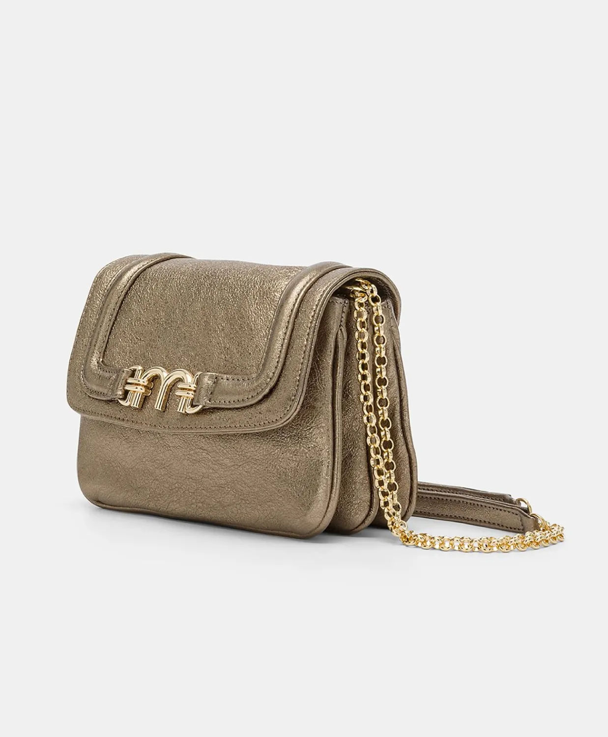 Donne Momonì Borse E Pochette-Borsa Mimi Flore In Pelle Laminata - Canna Fucile