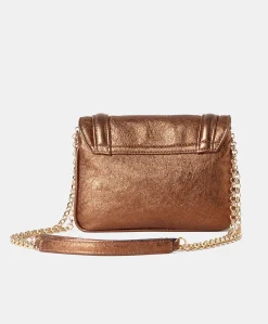 Donne Momonì Borse E Pochette-Borsa Mimi Flore In Pelle Laminata - Bronzo