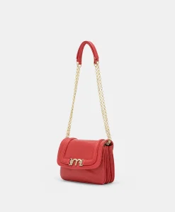 Donne Momonì Borse E Pochette-Borsa Mimi Flore In Pelle - Rouge