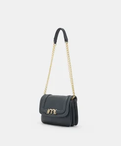 Donne Momonì Borse E Pochette-Borsa Mimi Flore In Pelle - Bleu