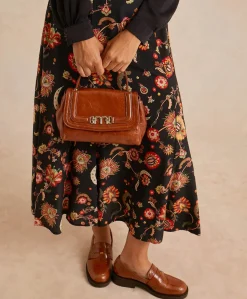 Donne Momonì Borse E Pochette-Borsa Petit Flore In Pelle Naplack - Bruciato