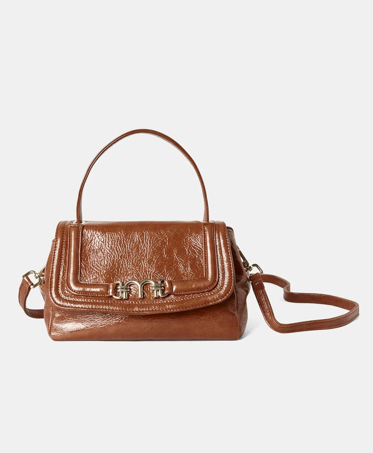 Donne Momonì Borse E Pochette-Borsa Petit Flore In Pelle Naplack - Bruciato