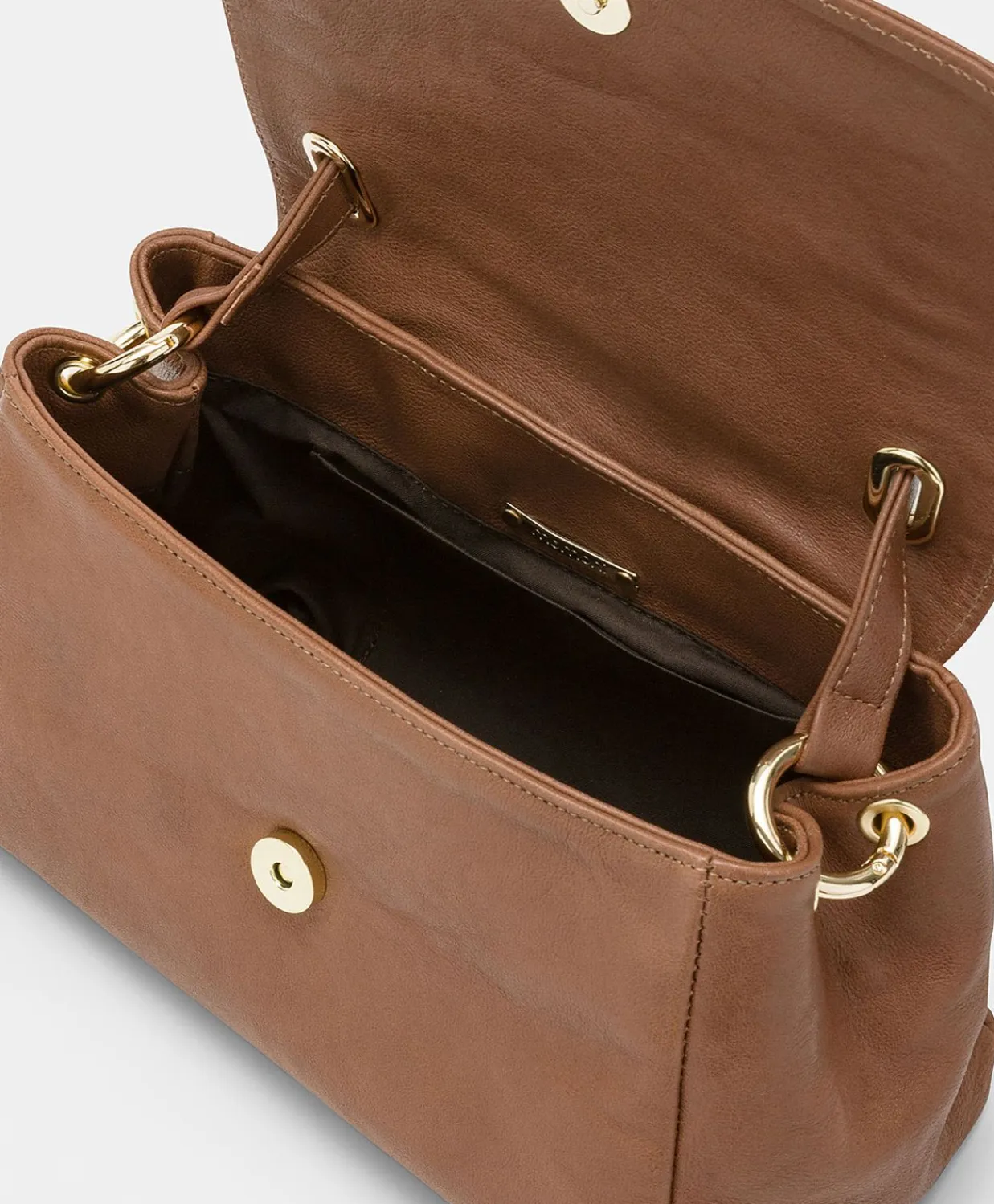 Donne Momonì Borse E Pochette-Borsa Petit Flore In Pelle - Cuoio