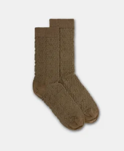 Donne Momonì Calzini-Calzini Sal Con Logo Jacquard - Tortora