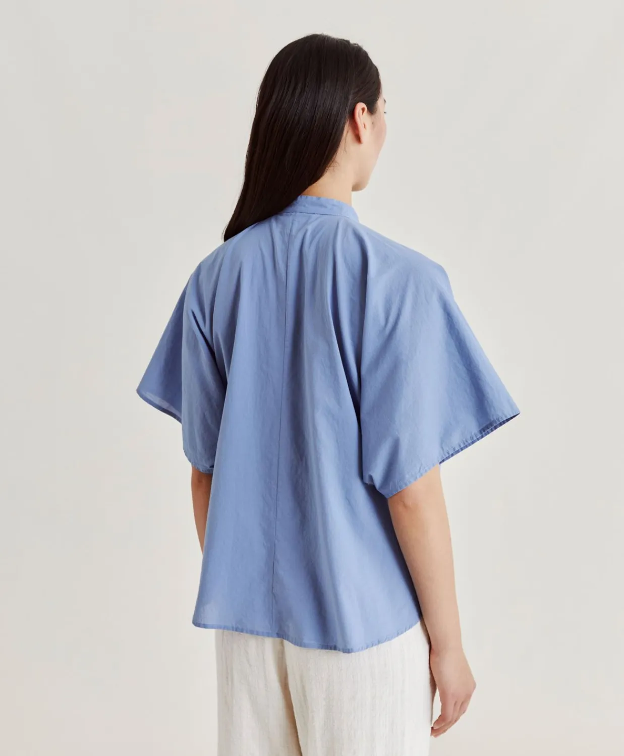 Donne Momonì Bluse E Camicie-Camica Berenice Con Voile Di Cotone - Polveroso