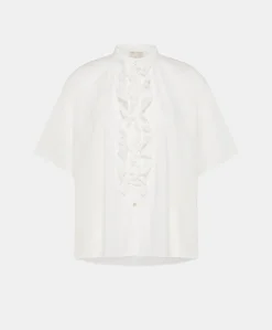 Donne Momonì Completi E Talleur-Camica Berenice Con Voile Di Cotone - Panna