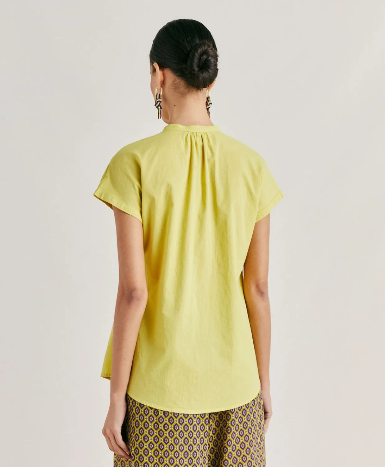 Donne Momonì Bluse E Camicie-Camicia Artora Con Voile Di Cotone - Acido