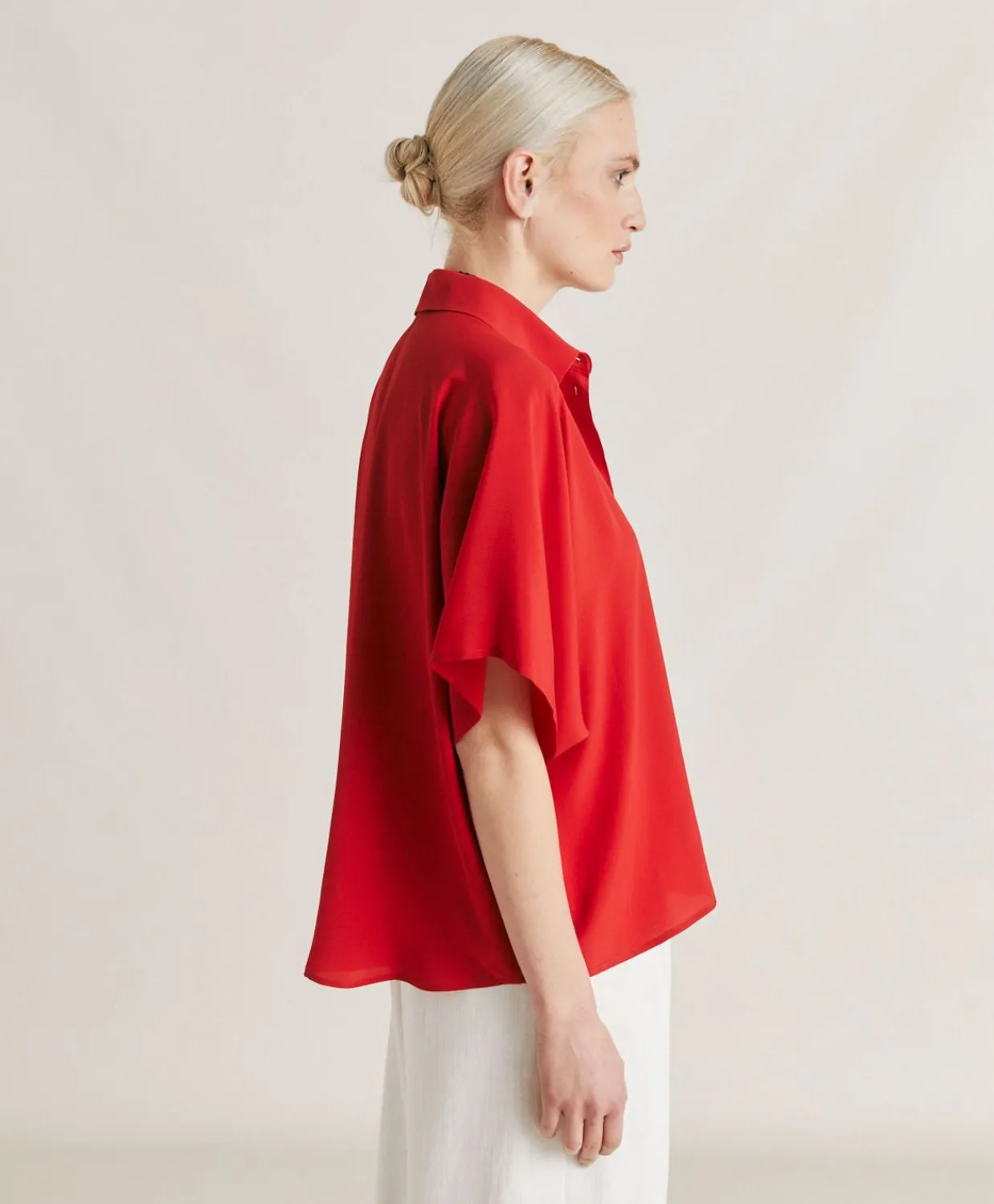 Donne Momonì Bluse E Camicie-Camicia Brooklyn In Acetato Seta - Azalea