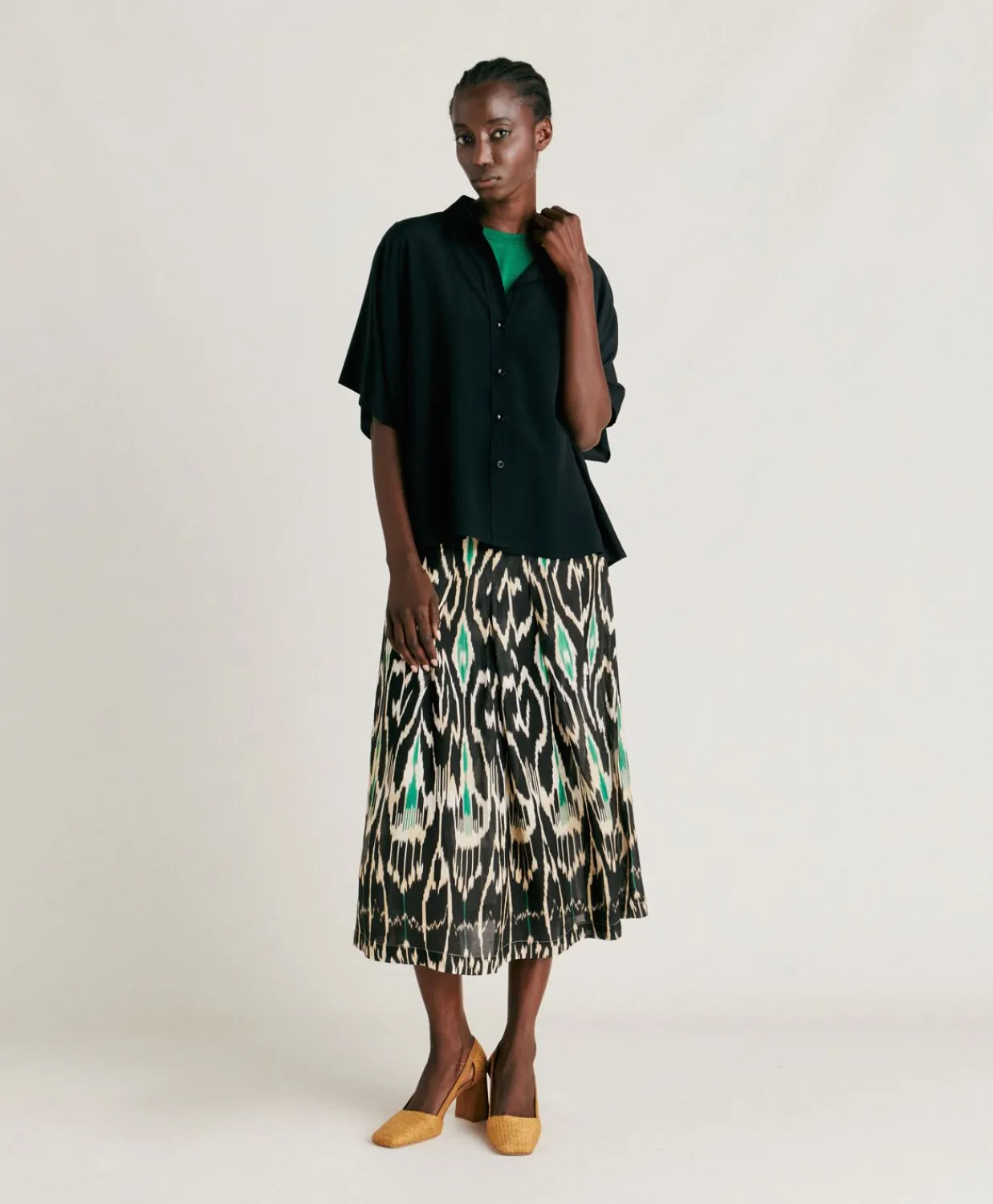 Donne Momonì Bluse E Camicie-Camicia Brooklyn In Acetato Seta - Nero