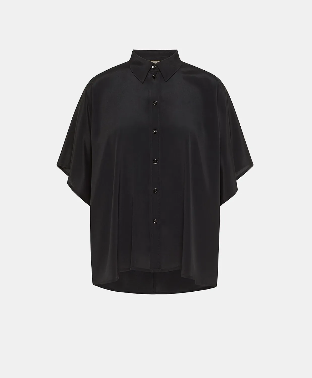 Donne Momonì Bluse E Camicie-Camicia Brooklyn In Acetato Seta - Nero