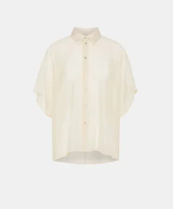 Donne Momonì Completi E Talleur-Camicia Brooklyn In Cupro Jacquard - Panna
