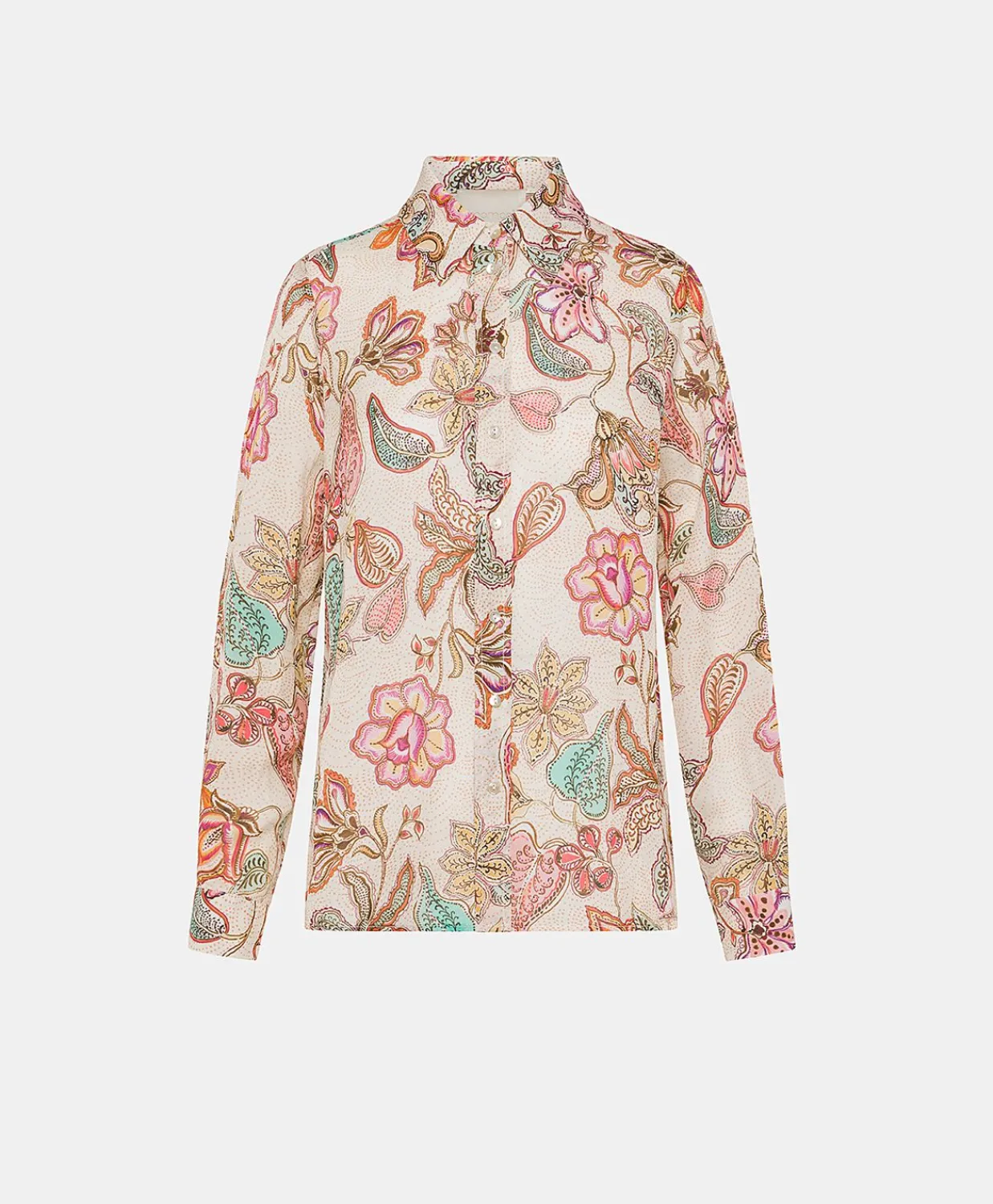 Donne Momonì Bluse E Camicie-Camicia Estreta In Viscosa Lino - Rosa Multicolor