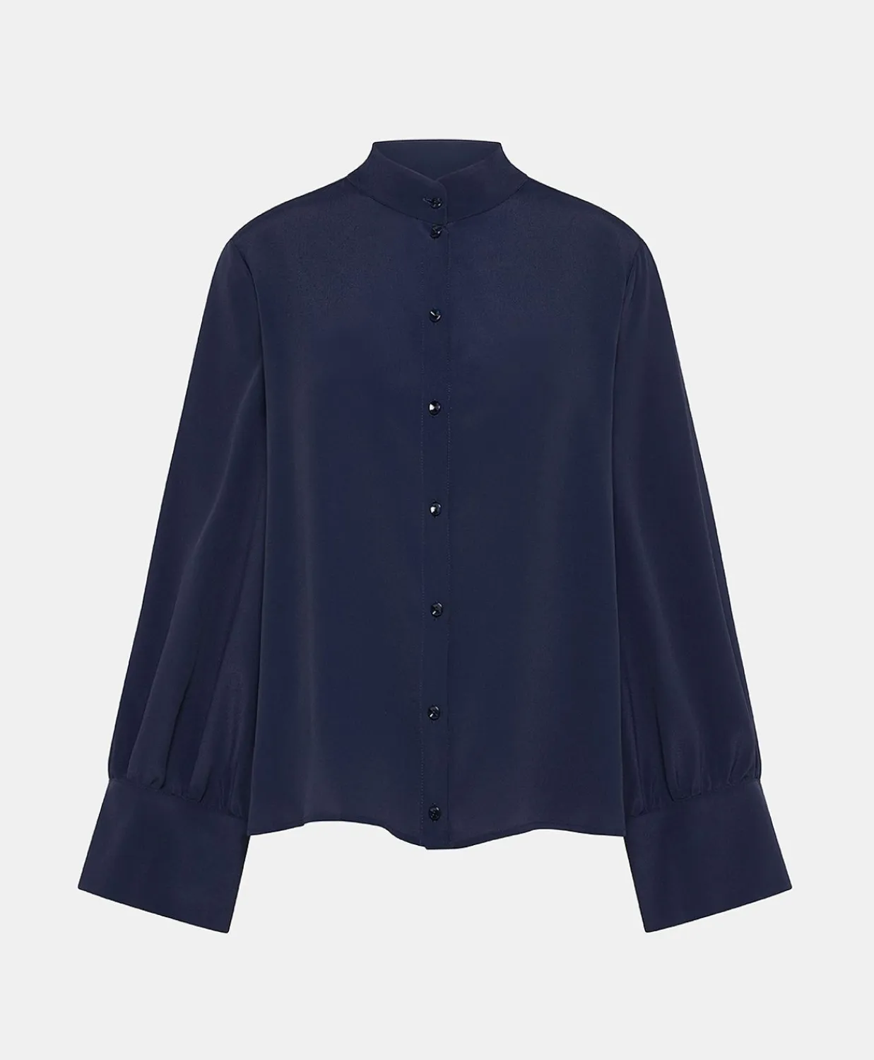 Donne Momonì Bluse E Camicie-Camicia Franklin In Acetato Seta - Blu Notte