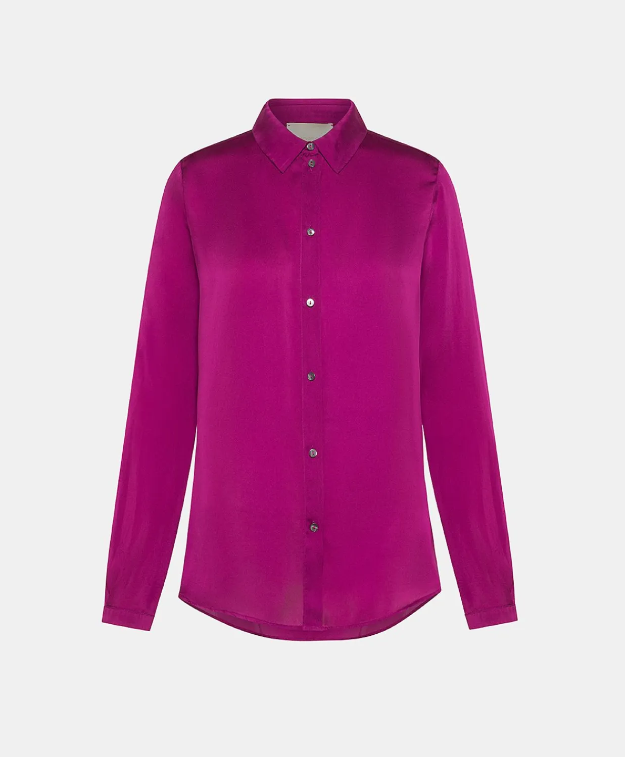 Donne Momonì Bluse E Camicie-Camicia Meudon In Seta Unita - Ciclamino