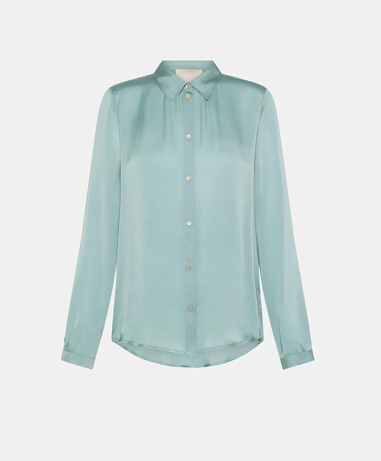 Donne Momonì Completi E Talleur-Camicia Meudon In Seta Unita - Ceruleo