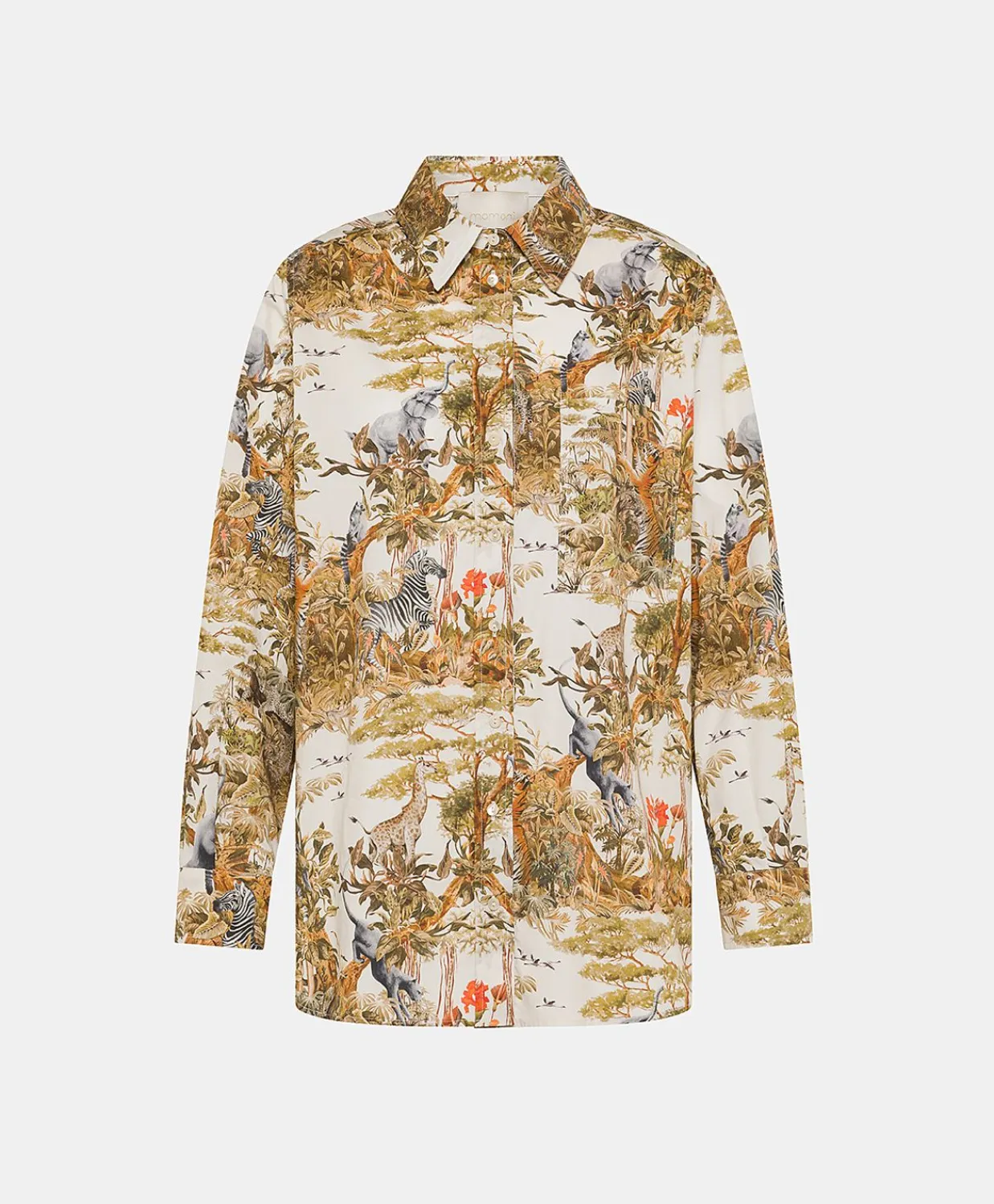 Donne Momonì Completi E Talleur-Camicia Ostina In Popeline - Panna / Multicolor