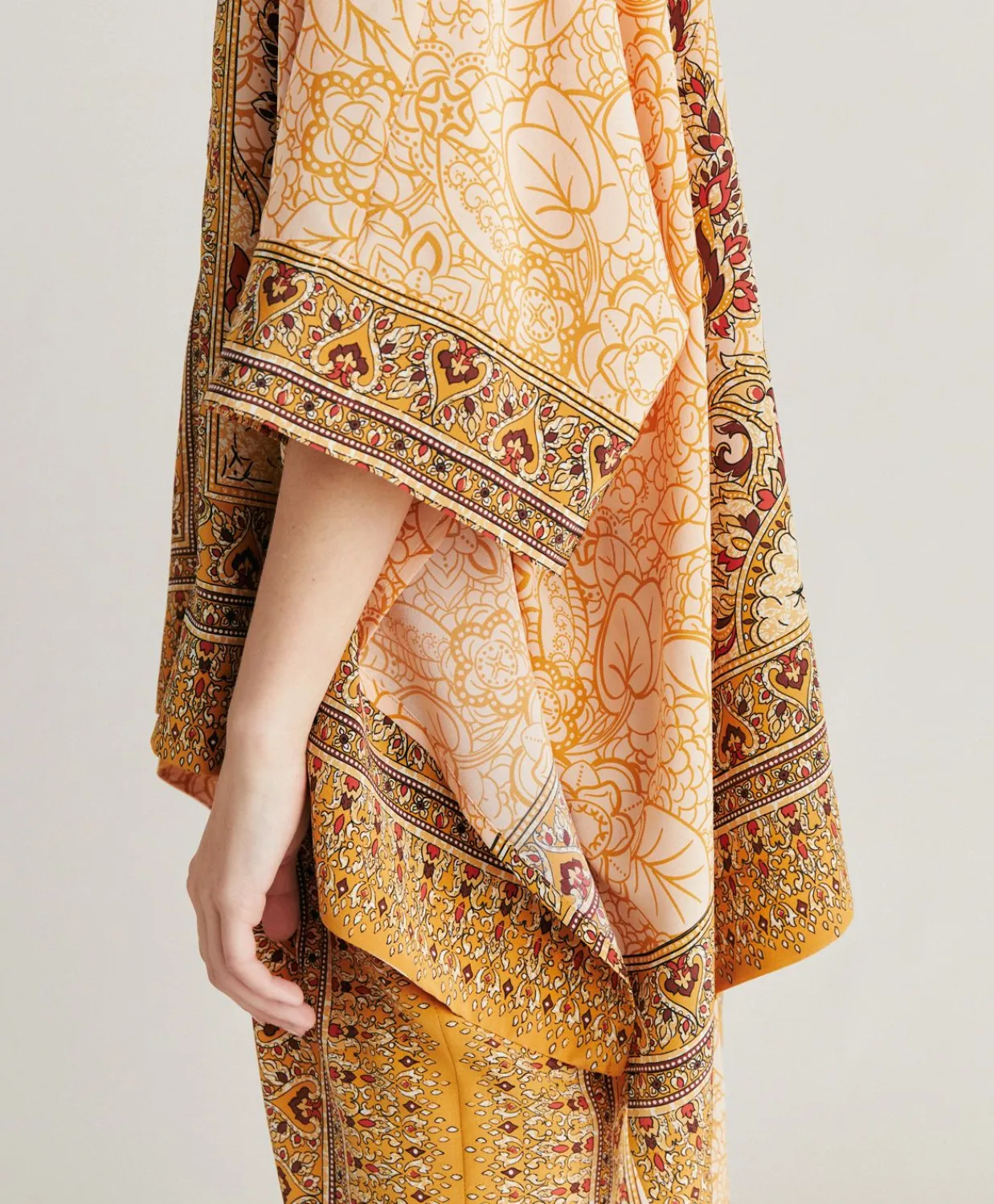 Donne Momonì Bluse E Camicie-Camicia Ray In Crepe De Chine - Bruciato/Multicolor