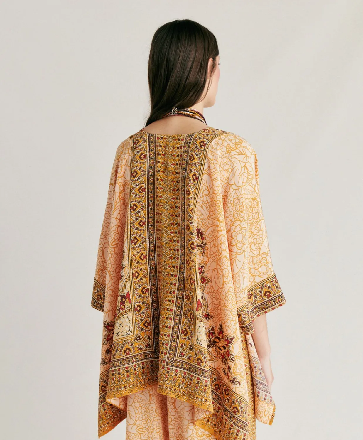Donne Momonì Bluse E Camicie-Camicia Ray In Crepe De Chine - Bruciato/Multicolor
