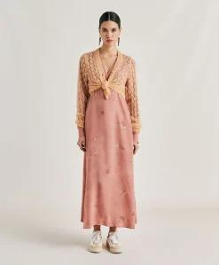 Donne Momonì Maglieria-Cardigan Altea In Soft Mohair - Arancio