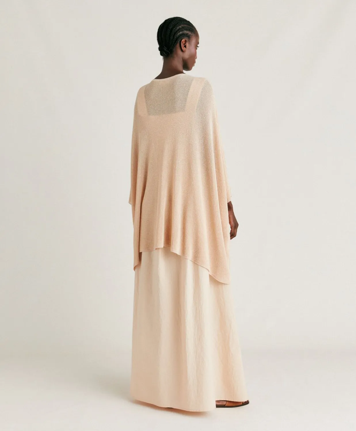 Donne Momonì Maglieria-Cardigan Divina Perlata Lurex - Cipria