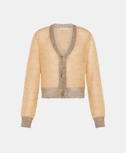 Donne Momonì Maglieria-Cardigan Dream In Soft Mohair - Arancio