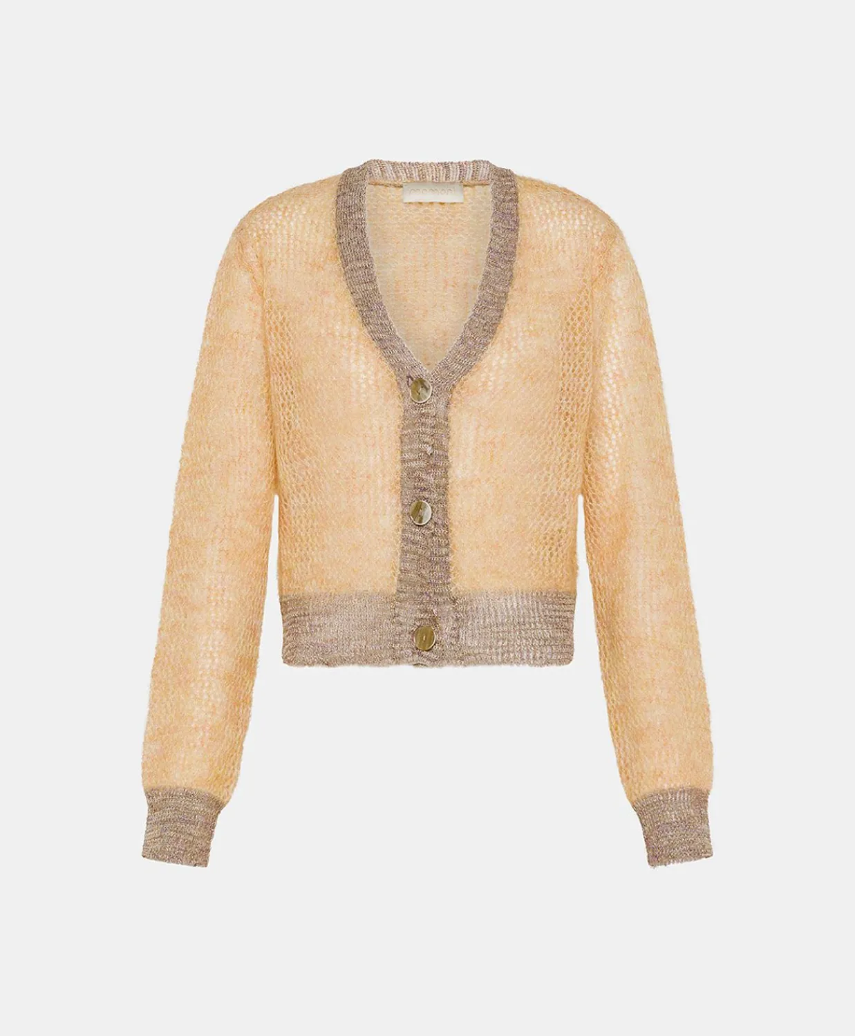 Donne Momonì Maglieria-Cardigan Dream In Soft Mohair - Arancio