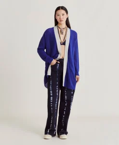 Donne Momonì Maglieria-Cardigan Flossy Perlata Dettagli Lurex - Bluette