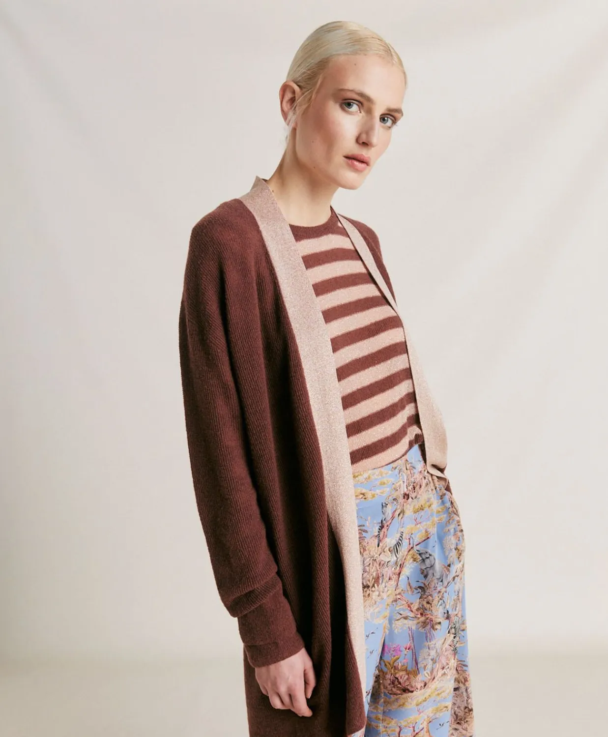 Donne Momonì Maglieria-Cardigan Flossy Perlata Dettagli Lurex - Glace'