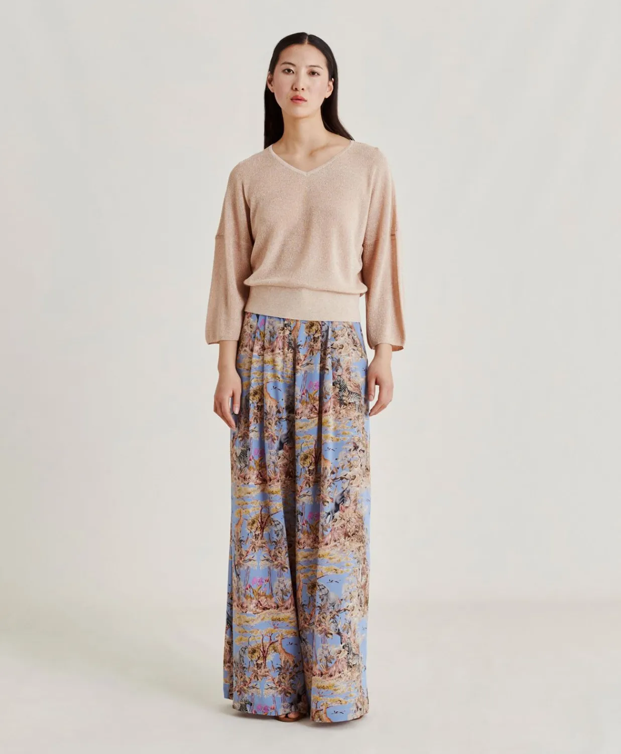 Donne Momonì Maglieria-Cardigan Fresno Perlata Lurex - Cipria