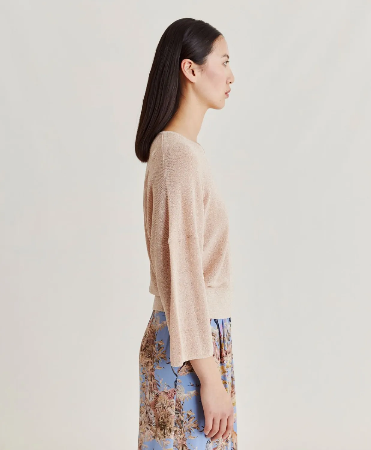 Donne Momonì Maglieria-Cardigan Fresno Perlata Lurex - Cipria