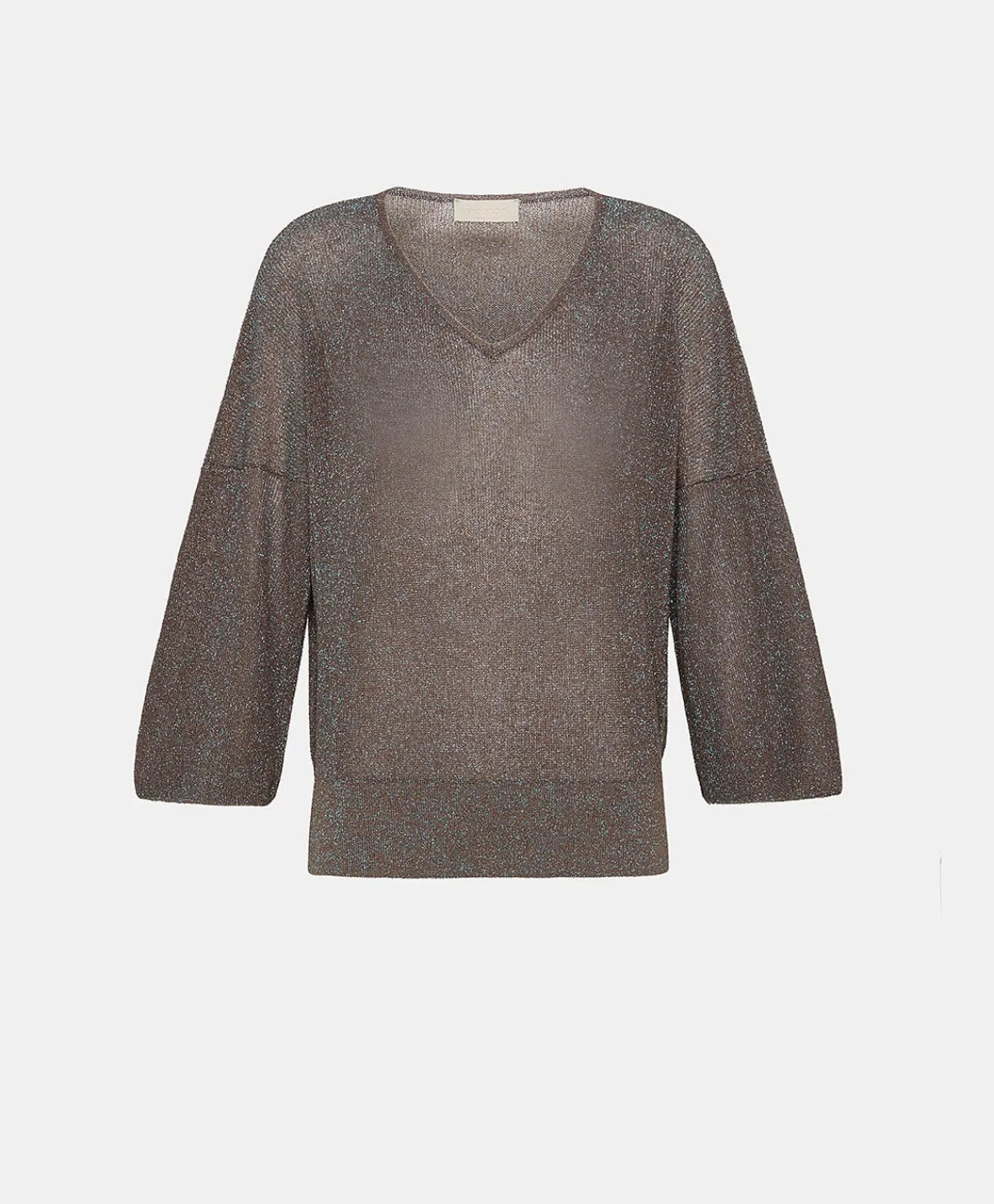 Donne Momonì Maglieria-Cardigan Fresno Perlata Lurex - Corteccia
