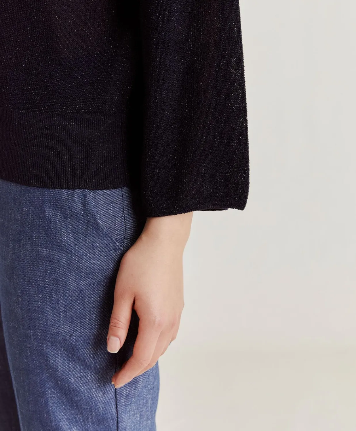 Donne Momonì Maglieria-Cardigan Fresno Perlata Lurex - Blu Notte