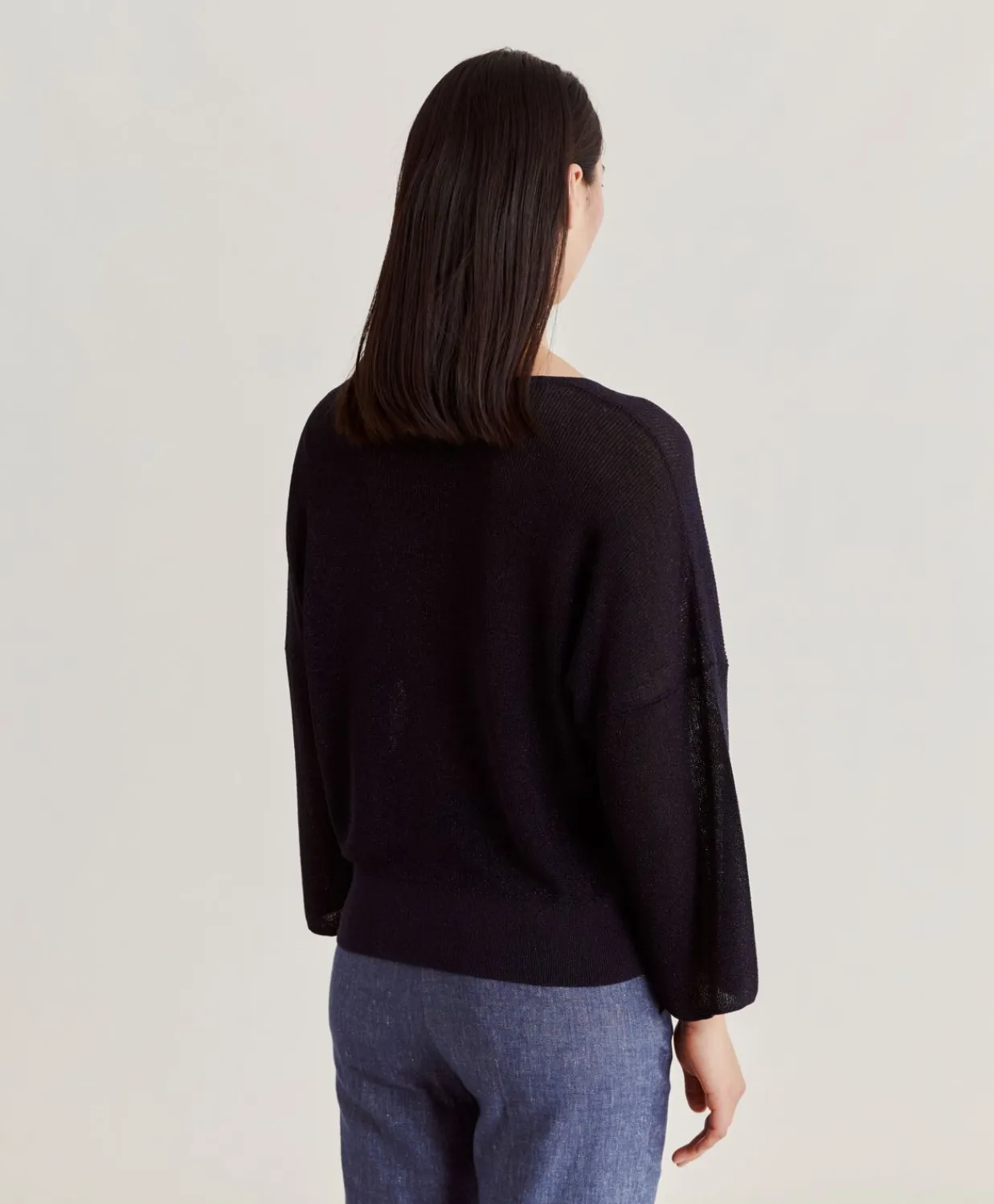 Donne Momonì Maglieria-Cardigan Fresno Perlata Lurex - Blu Notte