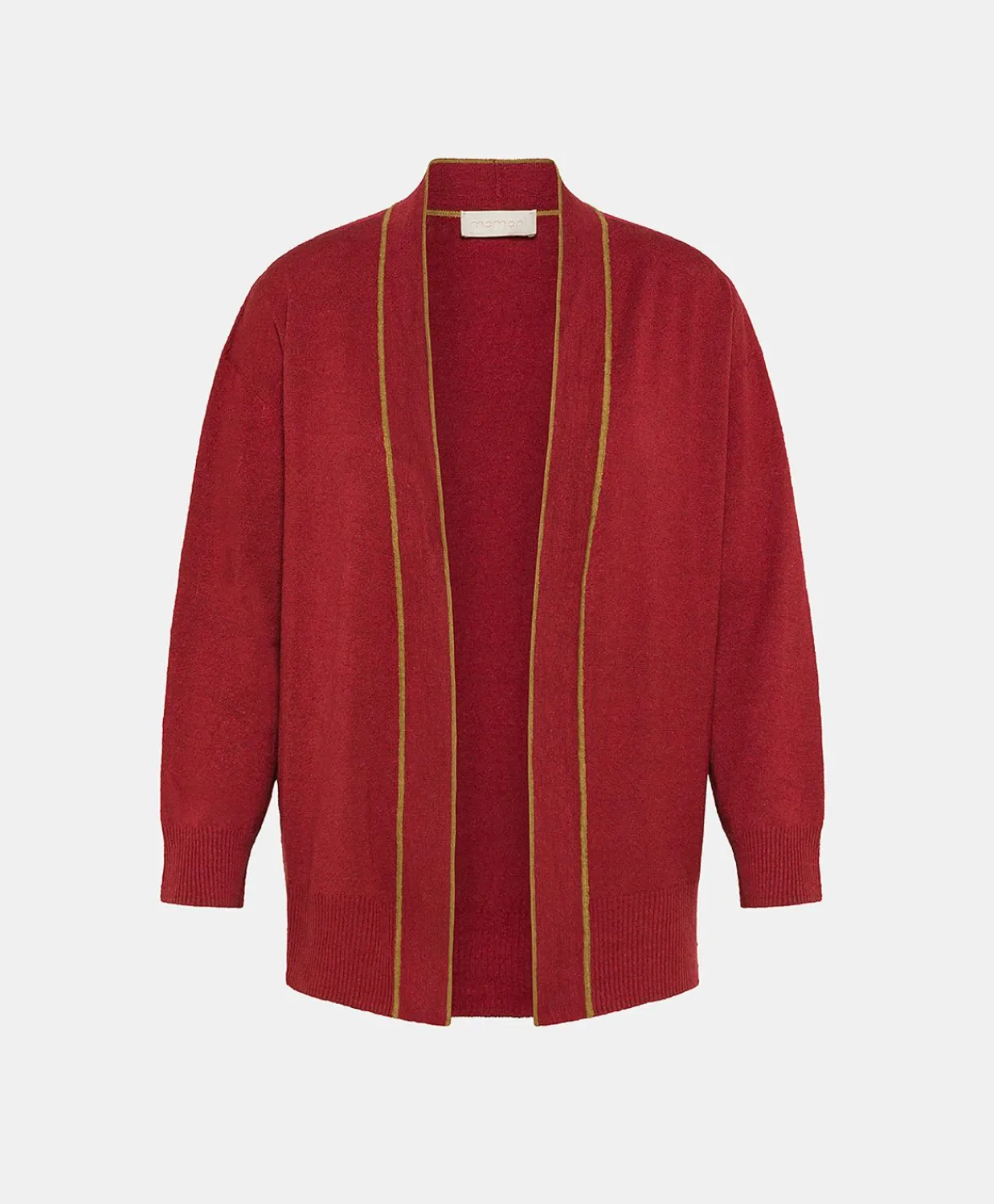 Donne Momonì Maglieria-Cardigan Sandy In Lino Elasticizzato - Bordeaux