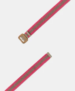 Donne Momonì Cinture-Cintura Malika Con Fibbia In Raffia - Sabbia/Rosa