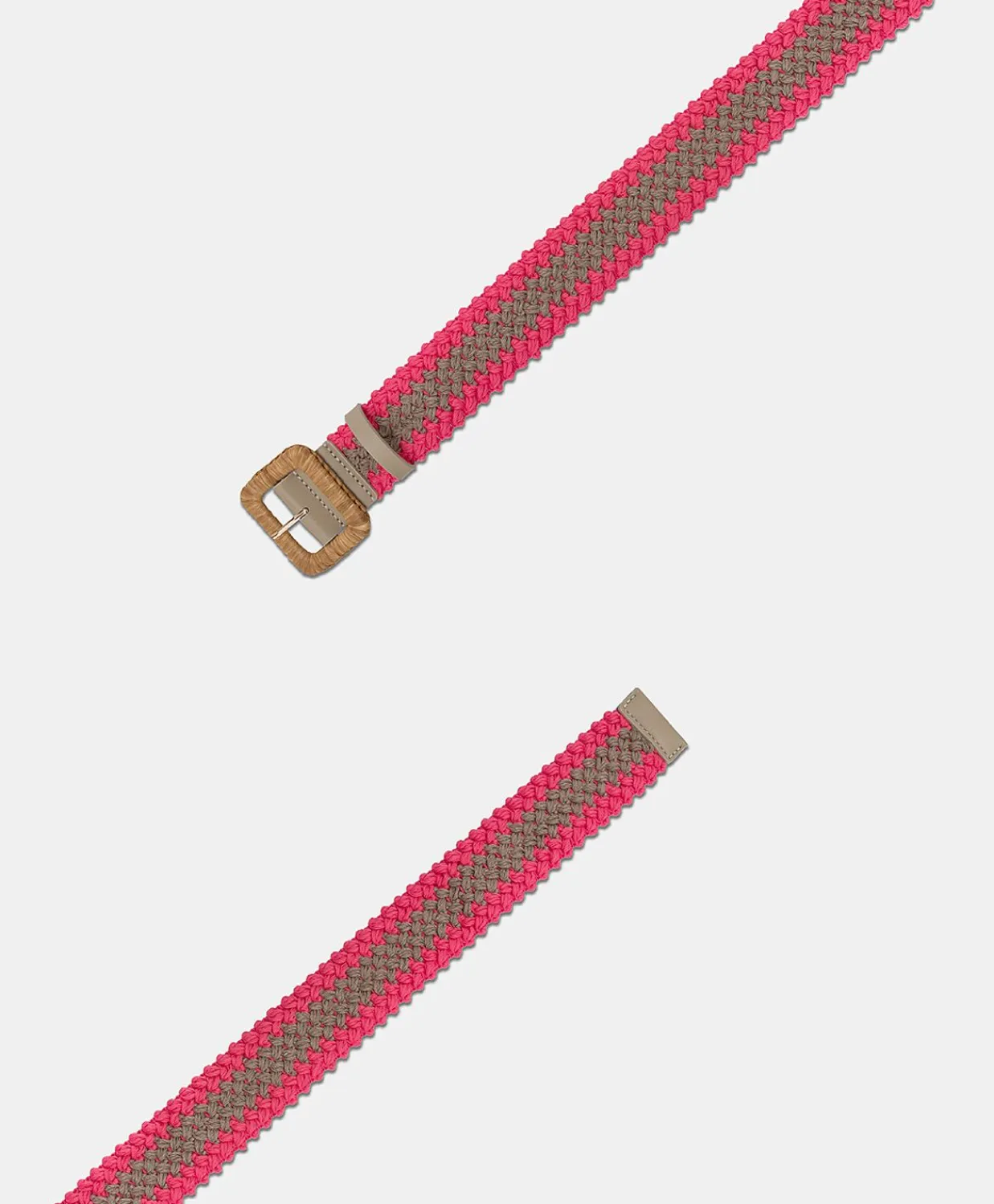 Donne Momonì Cinture-Cintura Malika Con Fibbia In Raffia - Sabbia/Rosa
